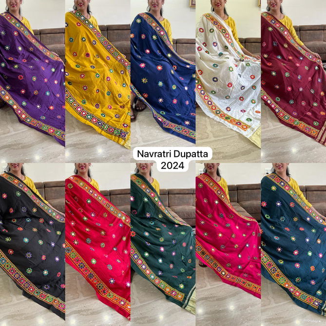 Designer Silk Navratri Dupatta 2024 Wholesale Price In Surat